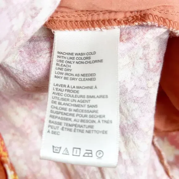 Free People Show Me Love Romper Orange Floral Puff Sleeve Smocked Womens Size S - Picture 8 of 14